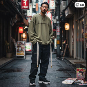 Herman Market Olive Sweatshirt (Like Ambush) Size 1 (LGBTQ)